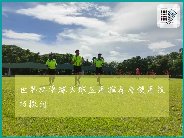 世界杯滚球买球应用推荐与使用技巧探讨